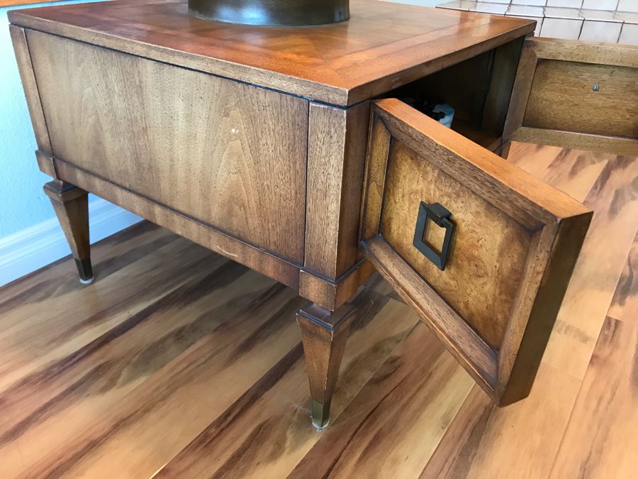 Mid Century Side Table With 2 Door Cabinet  [Photo 5]