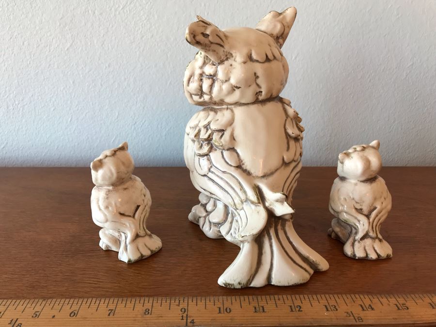 Set Of (3) Vintage USA Pottery Owls [Photo 7]