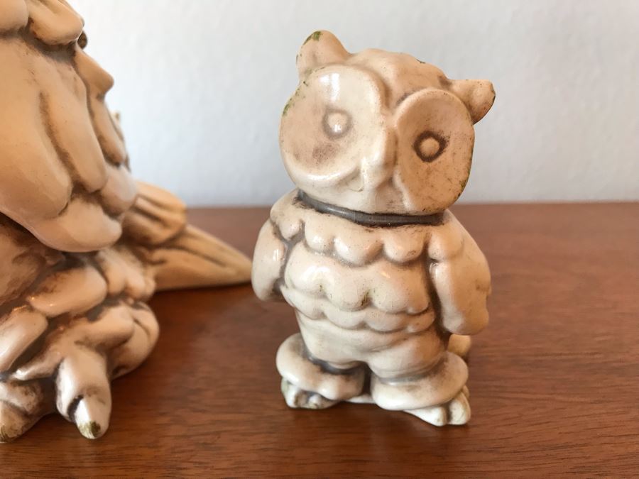 Set Of (3) Vintage USA Pottery Owls [Photo 6]