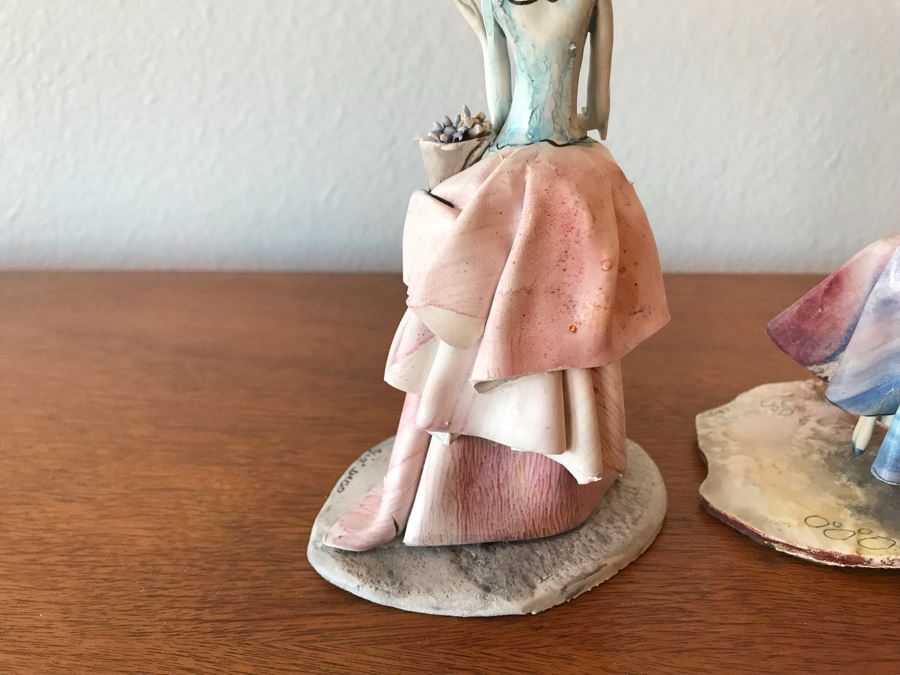 Pair Of Vintage Italian Porcelain Sculptures Signed By Gigi Duso 6.5'H [Photo 16]
