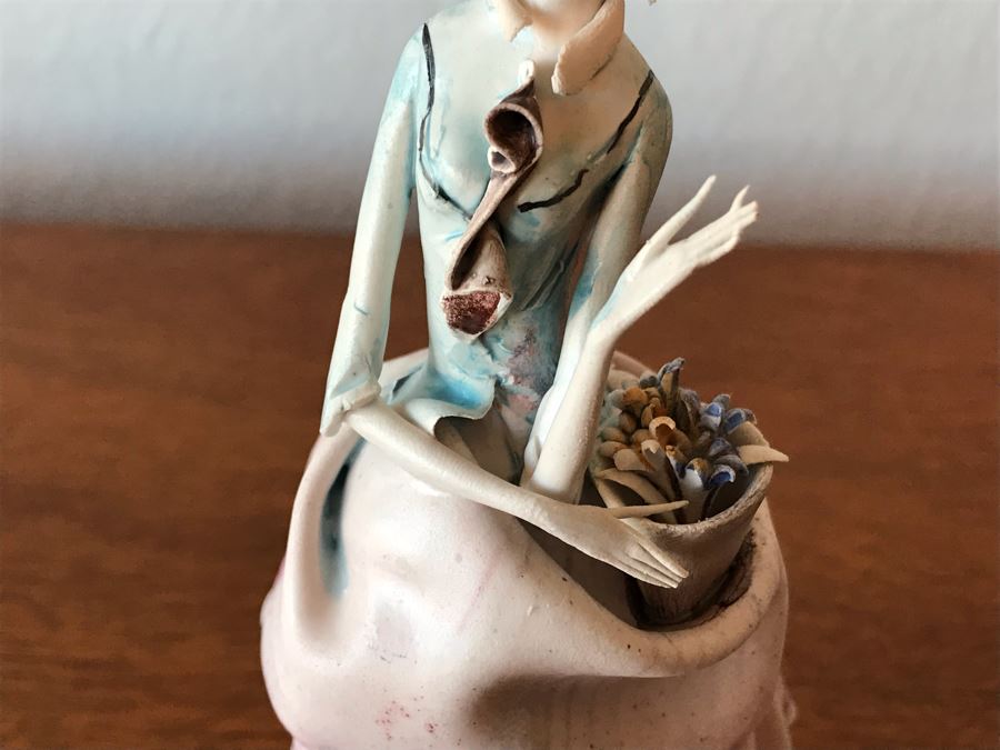 Pair Of Vintage Italian Porcelain Sculptures Signed By Gigi Duso 6.5'H [Photo 5]