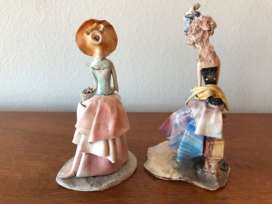 Pair Of Vintage Italian Porcelain Sculptures Signed By Gigi Duso 6.5'H [Photo 15]