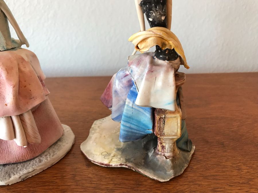 Pair Of Vintage Italian Porcelain Sculptures Signed By Gigi Duso 6.5'H [Photo 17]