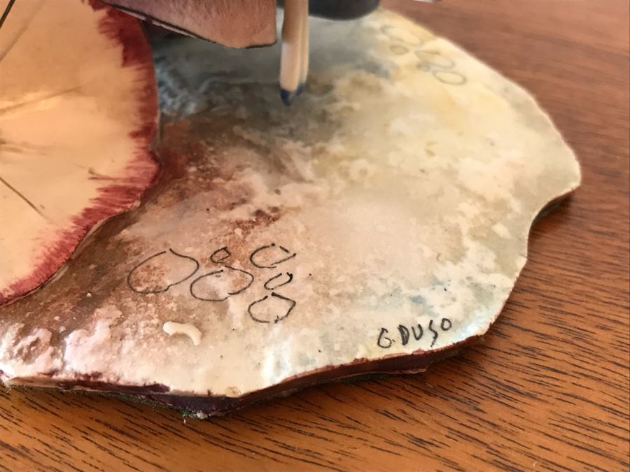 Pair Of Vintage Italian Porcelain Sculptures Signed By Gigi Duso 6.5'H [Photo 13]