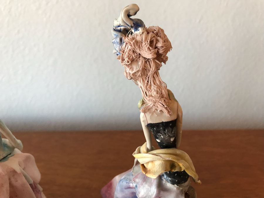 Pair Of Vintage Italian Porcelain Sculptures Signed By Gigi Duso 6.5'H [Photo 18]