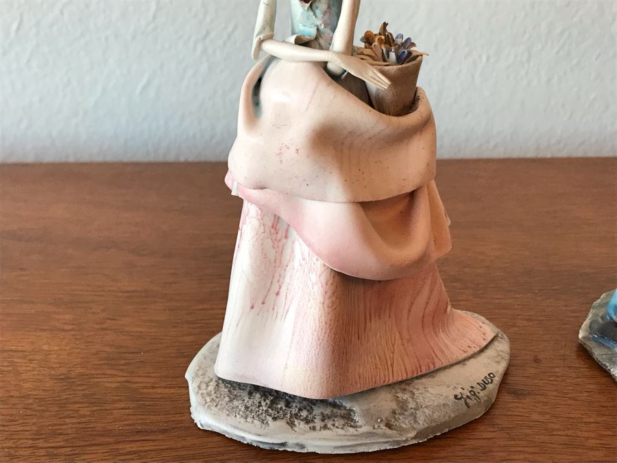 Pair Of Vintage Italian Porcelain Sculptures Signed By Gigi Duso 6.5'H [Photo 6]