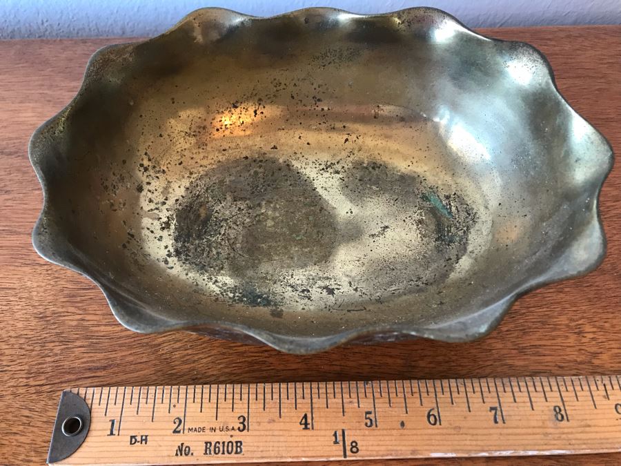 Vintage Signed Asian Brass Bowl [Photo 6]