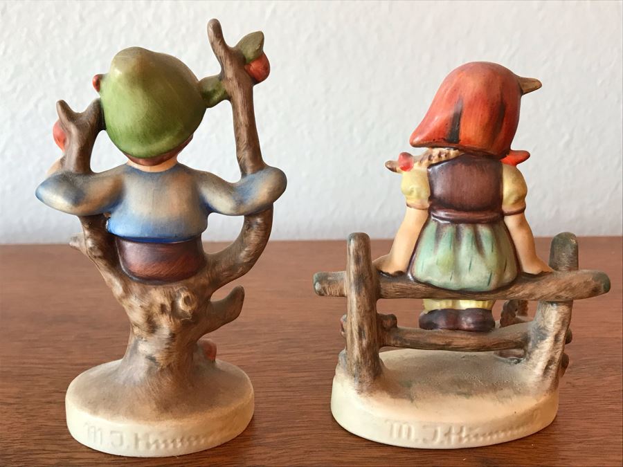 Pair Of Vintage German Hummel Figurines: Apple Tree Boy ...