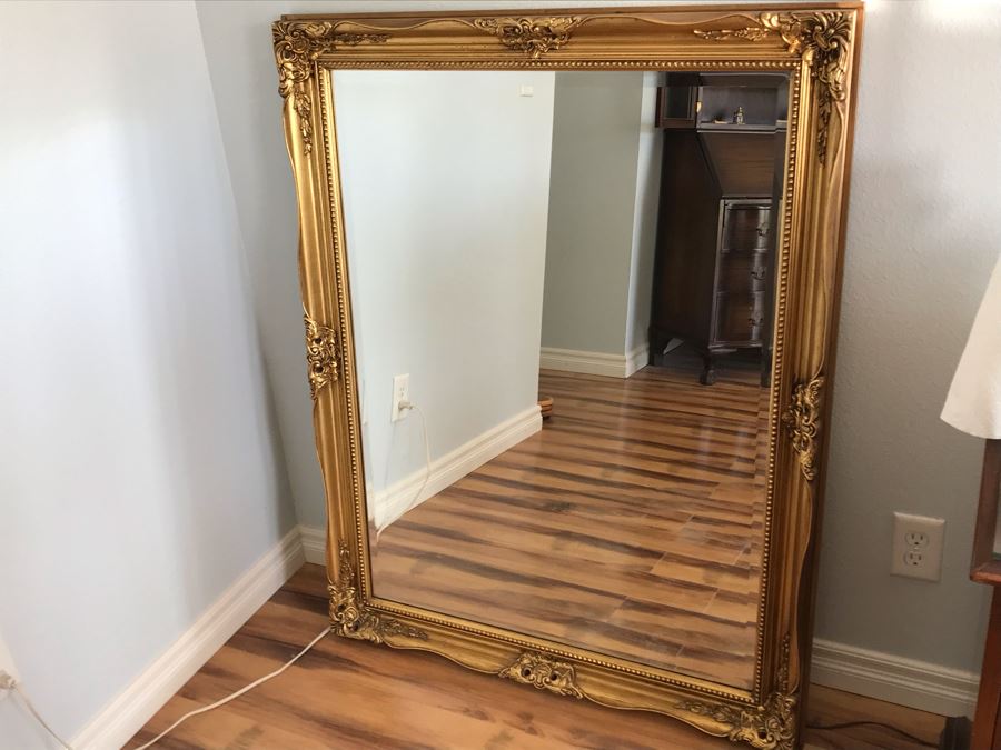 Stunning Gilded Beveled Glass Wall Mirror [Photo 4]