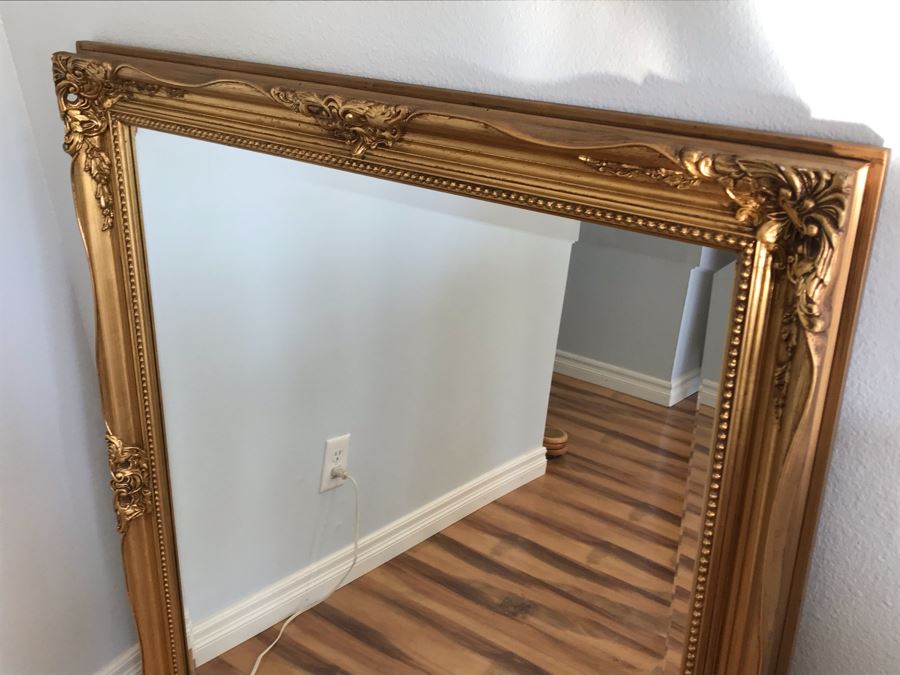 Stunning Gilded Beveled Glass Wall Mirror [Photo 5]