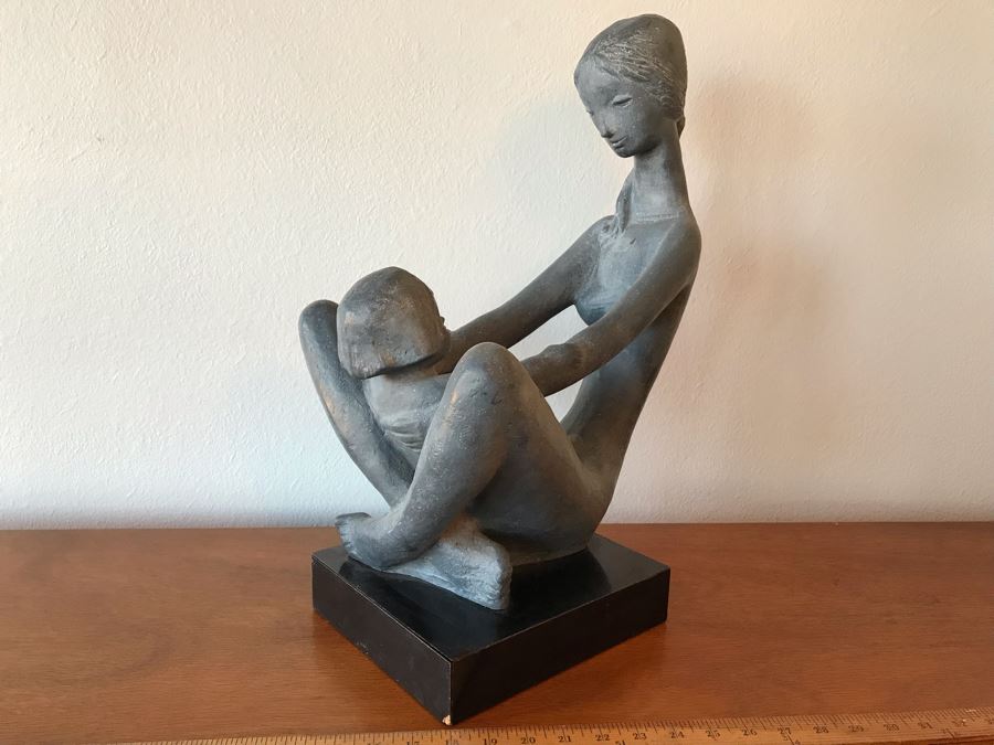 Vintage Austin Productions Sculpture Of Woman With Child 15.5”W × 11ʺD × 20ʺH [Photo 3]