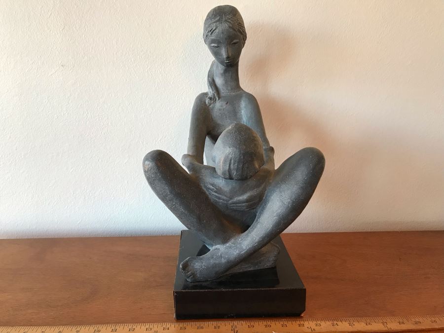 Vintage Austin Productions Sculpture Of Woman With Child 15.5”W × 11ʺD × 20ʺH [Photo 7]
