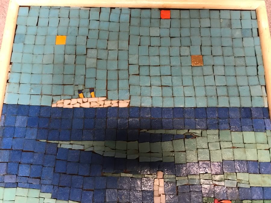 Tile Mosiac Nautical Ship Lighthouse Artwork 21' X 27' [Photo 2]