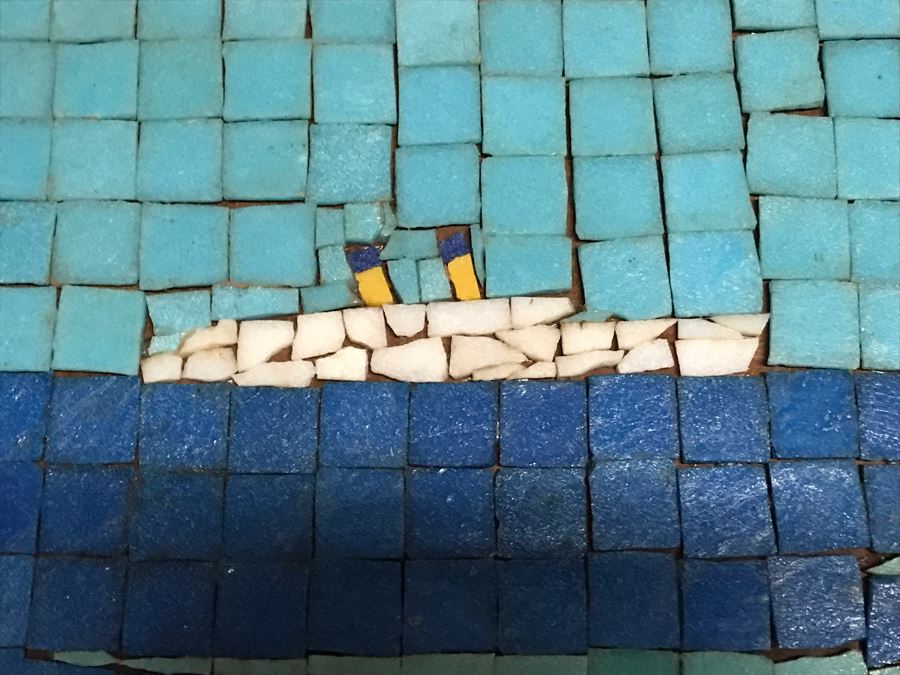 Tile Mosiac Nautical Ship Lighthouse Artwork 21' X 27' [Photo 7]