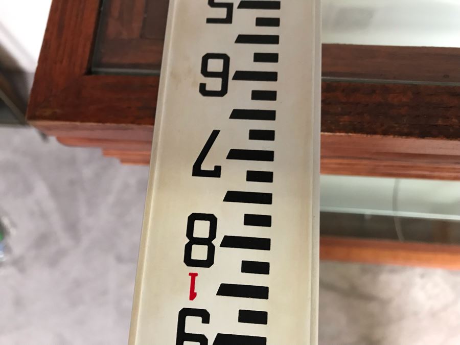 Oak Rolling Display Cabinet With Casters 3-Shelves With Mirrored Bottom Great For Store 48'W X 19'D X 45'H [Photo 10]