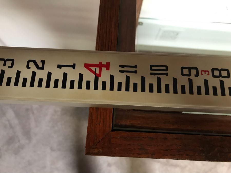 Oak Rolling Display Cabinet With Casters 3-Shelves With Mirrored Bottom Great For Store 48'W X 19'D X 45'H [Photo 9]