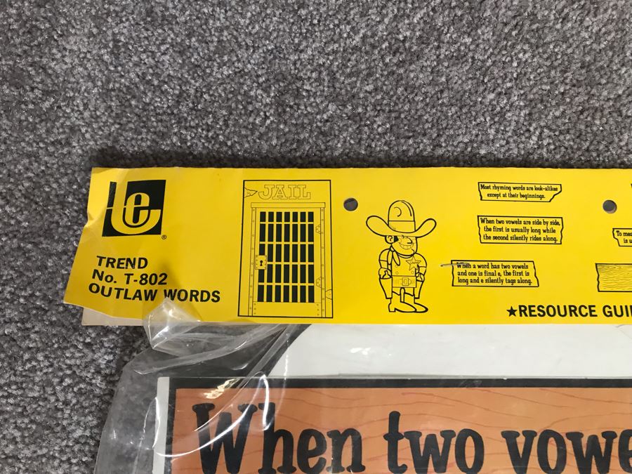 Collection Of (9) Vintage 1970s School Teaching Aides By Trend Including Outlaw Words, Ecologenie Wishes, Ecologenie Speaks, Oceanography, Greek Mythology, Shapes And Senses Mobile And Mother Goose Mobile [Photo 5]