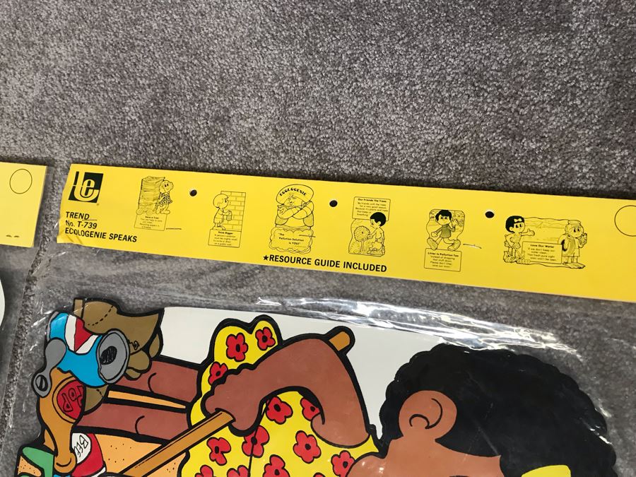 Collection Of (9) Vintage 1970s School Teaching Aides By Trend Including Outlaw Words, Ecologenie Wishes, Ecologenie Speaks, Oceanography, Greek Mythology, Shapes And Senses Mobile And Mother Goose Mobile [Photo 8]