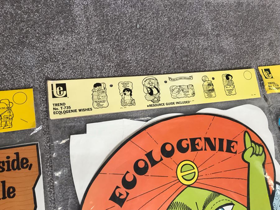 Collection Of (9) Vintage 1970s School Teaching Aides By Trend Including Outlaw Words, Ecologenie Wishes, Ecologenie Speaks, Oceanography, Greek Mythology, Shapes And Senses Mobile And Mother Goose Mobile [Photo 6]