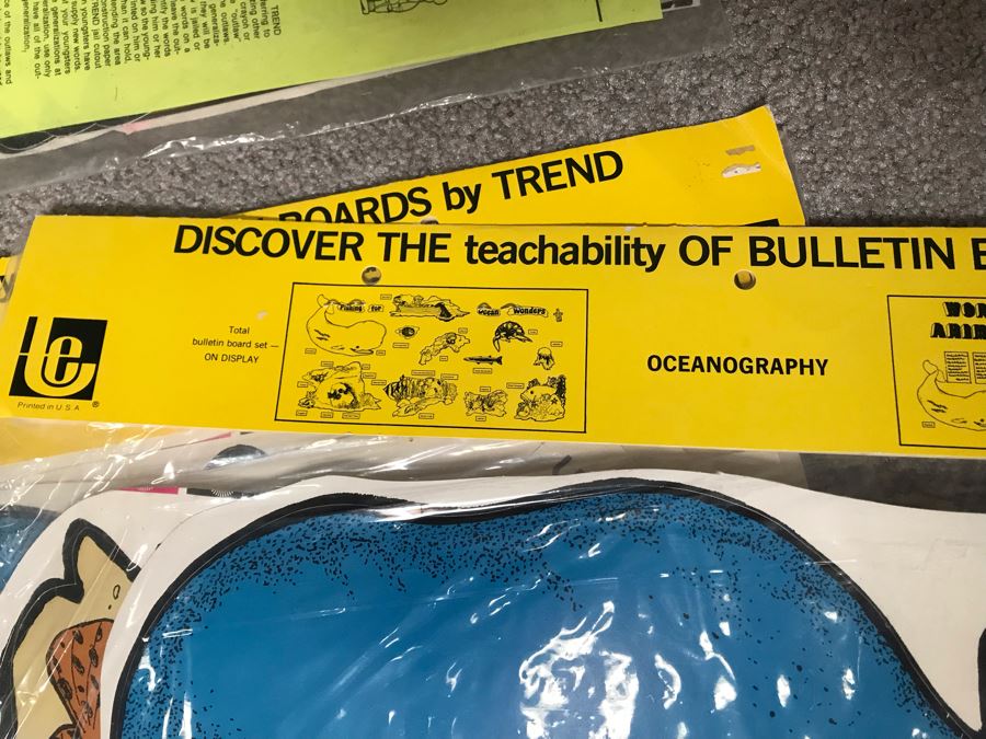 Collection Of (9) Vintage 1970s School Teaching Aides By Trend Including Outlaw Words, Ecologenie Wishes, Ecologenie Speaks, Oceanography, Greek Mythology, Shapes And Senses Mobile And Mother Goose Mobile [Photo 11]