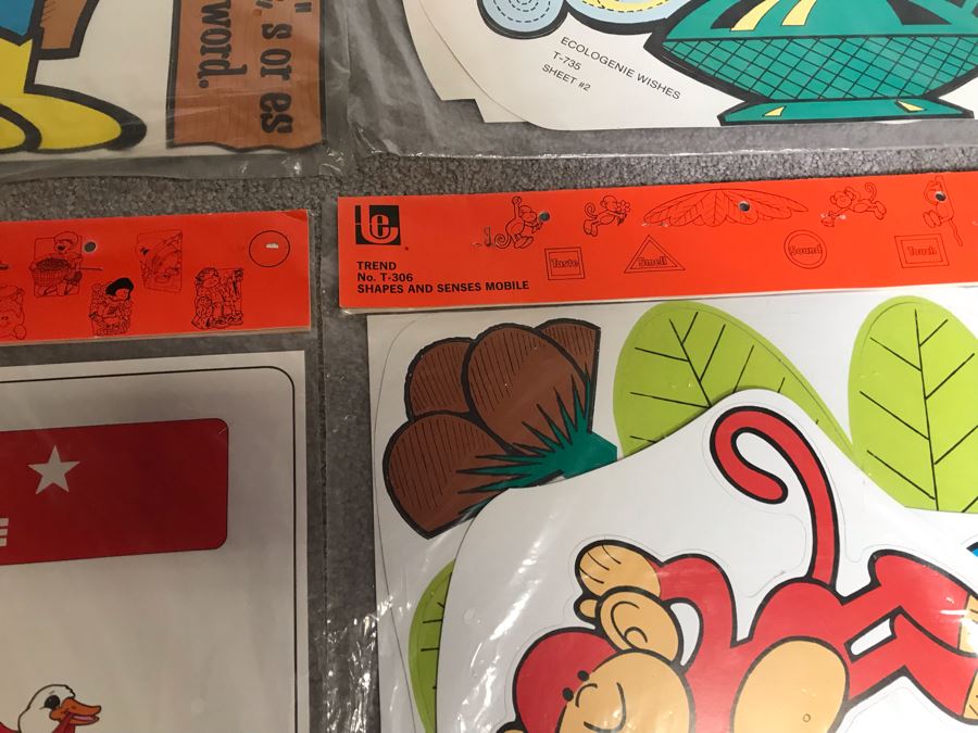 Collection Of (9) Vintage 1970s School Teaching Aides By Trend Including Outlaw Words, Ecologenie Wishes, Ecologenie Speaks, Oceanography, Greek Mythology, Shapes And Senses Mobile And Mother Goose Mobile [Photo 17]