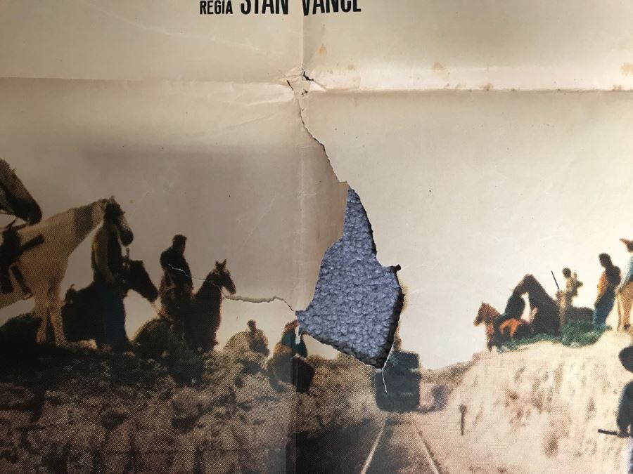 Vintage 1966 Foreign Movie Poster I Lunchi Giorni Della Vendetta Giuliano Gemma 39' X 45' [Photo 7]