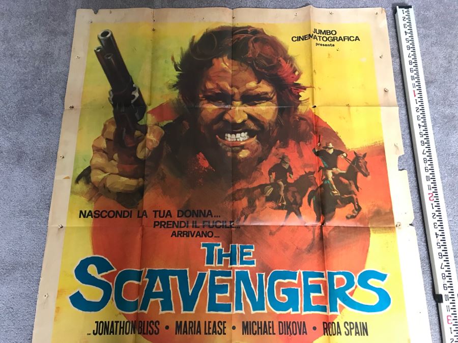 Vintage 1971 Foreign Movie Poster The Scavengers 39' X 54' [Photo 3]
