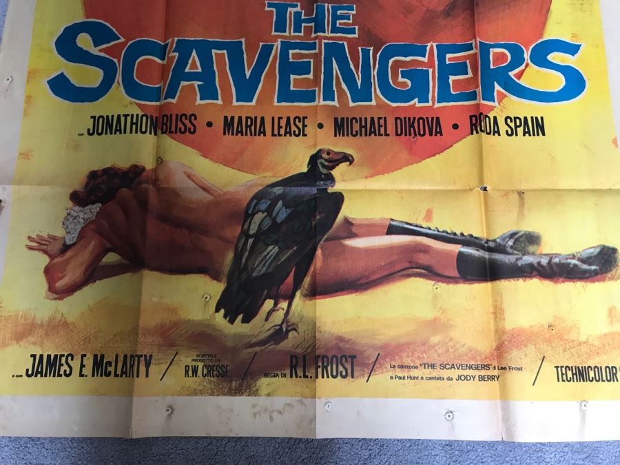 Vintage 1971 Foreign Movie Poster The Scavengers 39' X 54' [Photo 6]