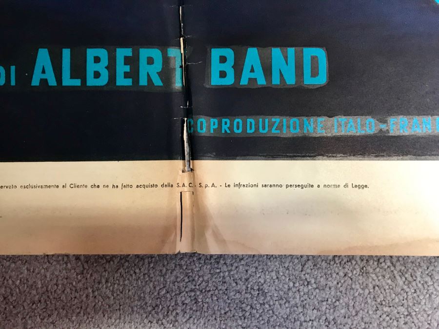 Vintage 1962 2-Piece Foreign Movie Poster La Leggenda Di Enea Steve Reeves 54' X 77' [Photo 7]