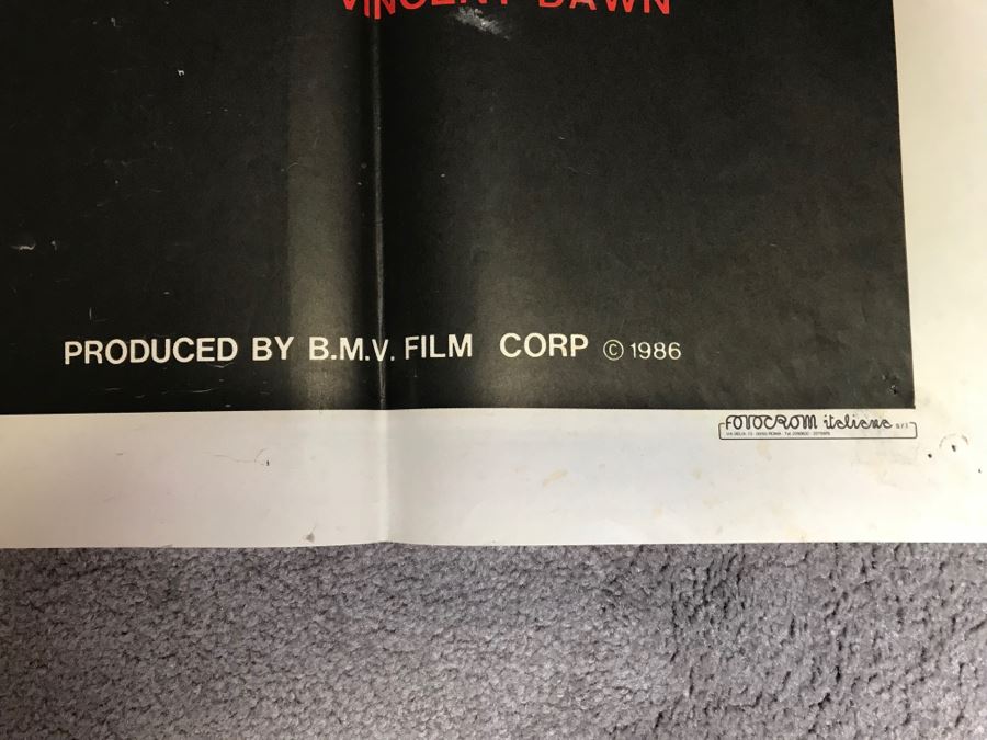 Vintage 1986 Foreign Movie Poster White Apache 38' X 54' [Photo 10]