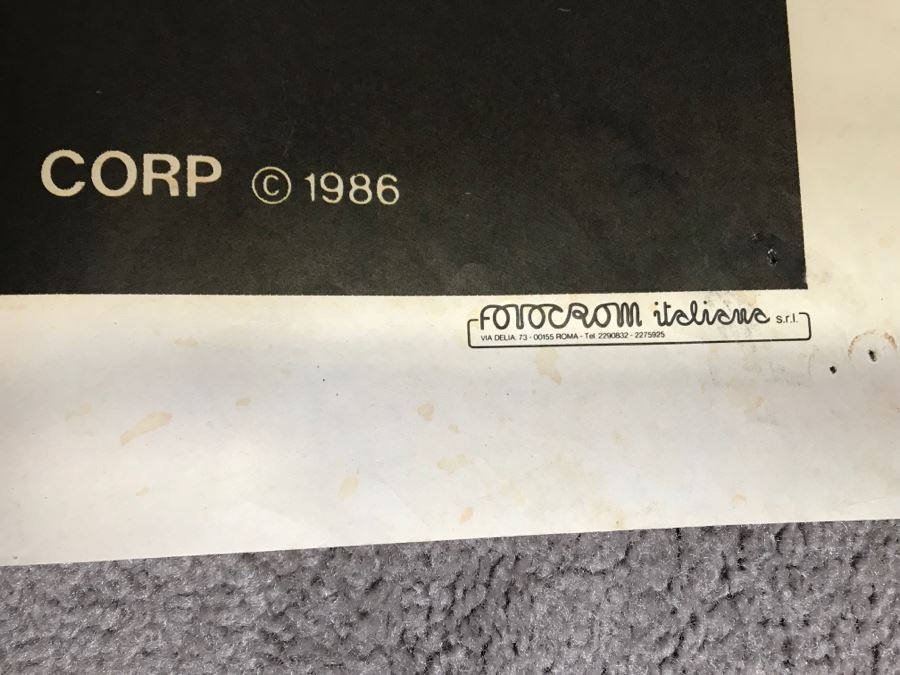 Vintage 1986 Foreign Movie Poster White Apache 38' X 54' [Photo 11]