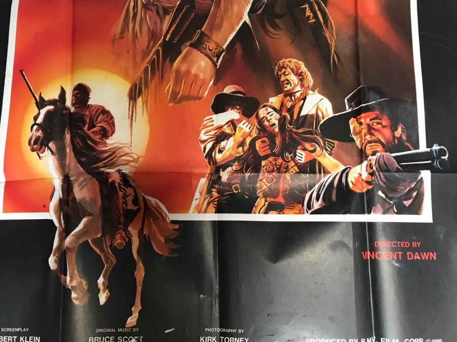Vintage 1986 Foreign Movie Poster White Apache 38' X 54' [Photo 7]