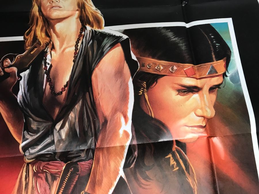 Vintage 1986 Foreign Movie Poster White Apache 38' X 54' [Photo 6]