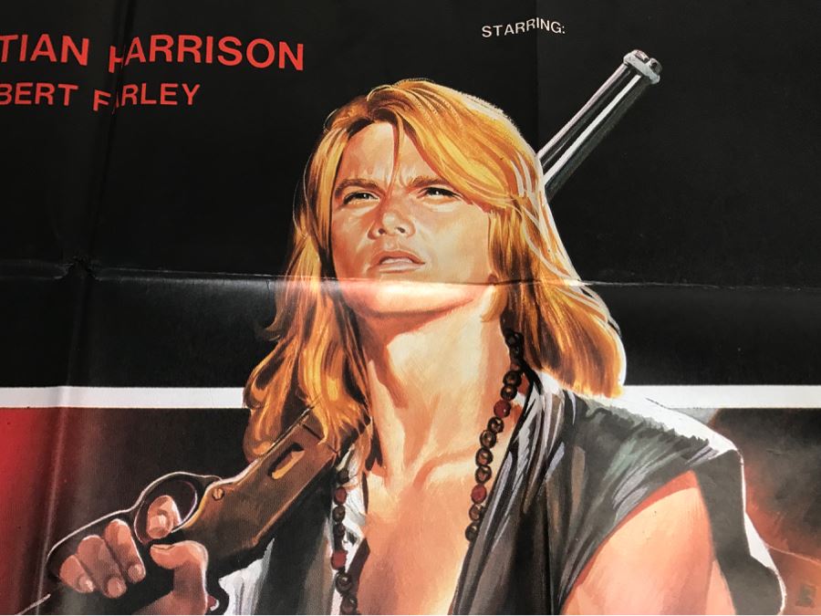 Vintage 1986 Foreign Movie Poster White Apache 38' X 54' [Photo 5]