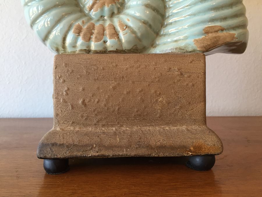 Shell Table Lamp (Retailed For $160), Haeger USA Pottery Bowl Filled With Various Decor Objects And Faux Decorative Shell [Photo 15]