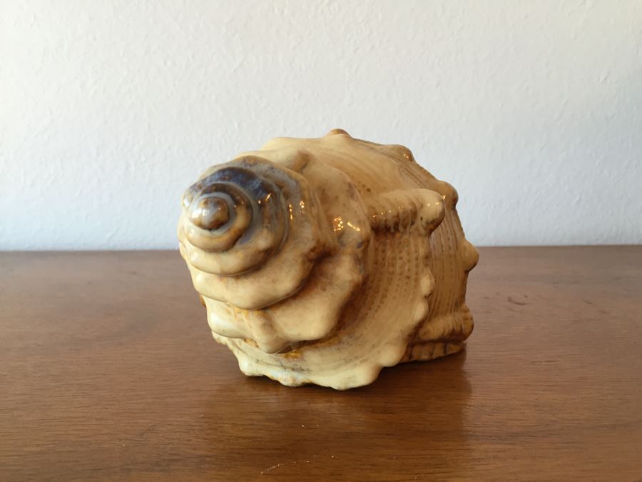 Shell Table Lamp (Retailed For $160), Haeger USA Pottery Bowl Filled With Various Decor Objects And Faux Decorative Shell [Photo 8]