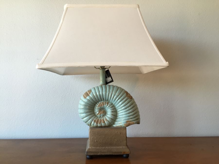 Shell Table Lamp (Retailed For $160), Haeger USA Pottery Bowl Filled With Various Decor Objects And Faux Decorative Shell [Photo 13]