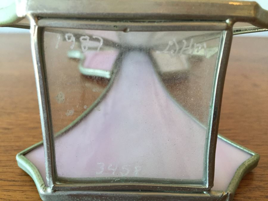 Set Of (4) Signed Stained Glass Angels Signed GHM [Photo 7]