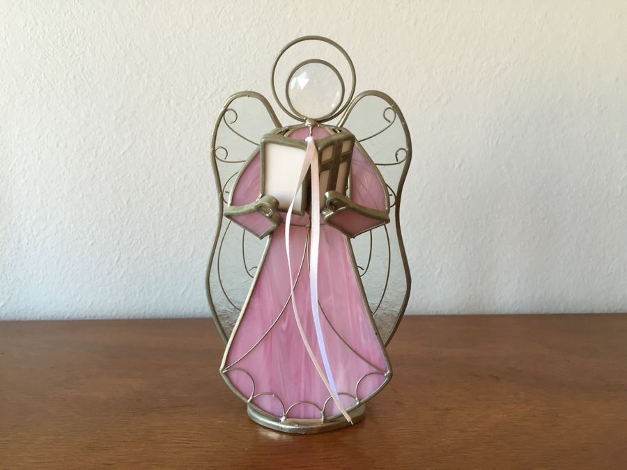 Set Of (4) Signed Stained Glass Angels Signed GHM [Photo 8]