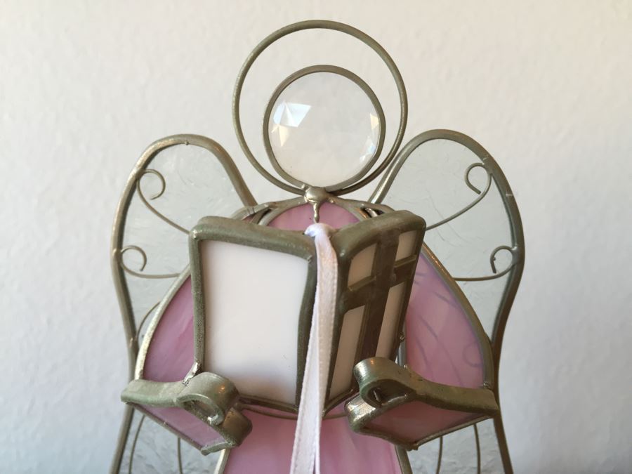 Set Of (4) Signed Stained Glass Angels Signed GHM [Photo 9]