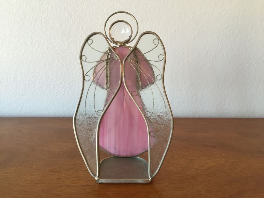 Set Of (4) Signed Stained Glass Angels Signed GHM [Photo 11]