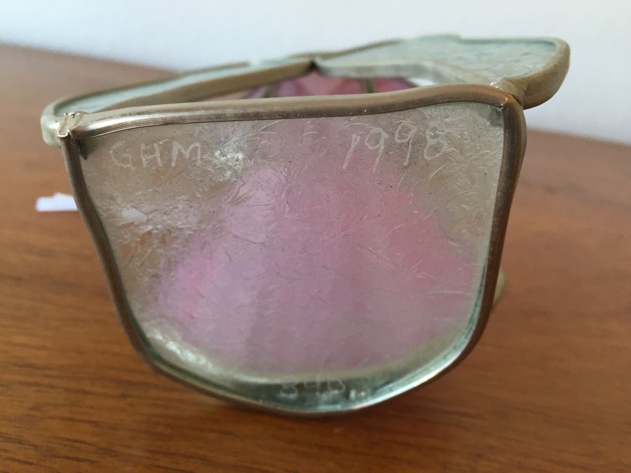 Set Of (4) Signed Stained Glass Angels Signed GHM [Photo 12]