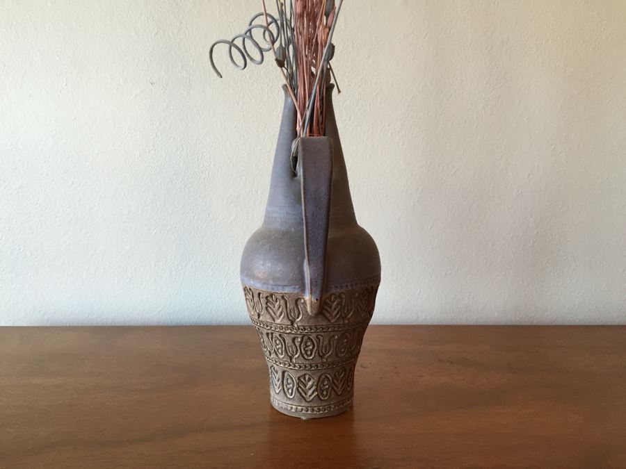 Signed Mid-Century Pottery Pitcher And Italian Pottery Vessel Pitcher [Photo 8]