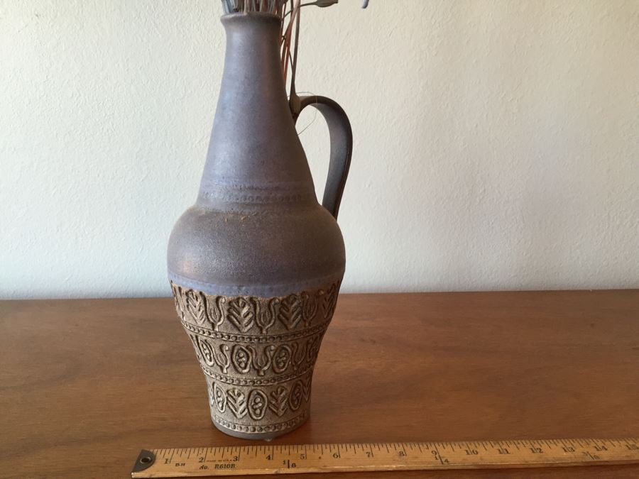 Signed Mid-Century Pottery Pitcher And Italian Pottery Vessel Pitcher [Photo 12]