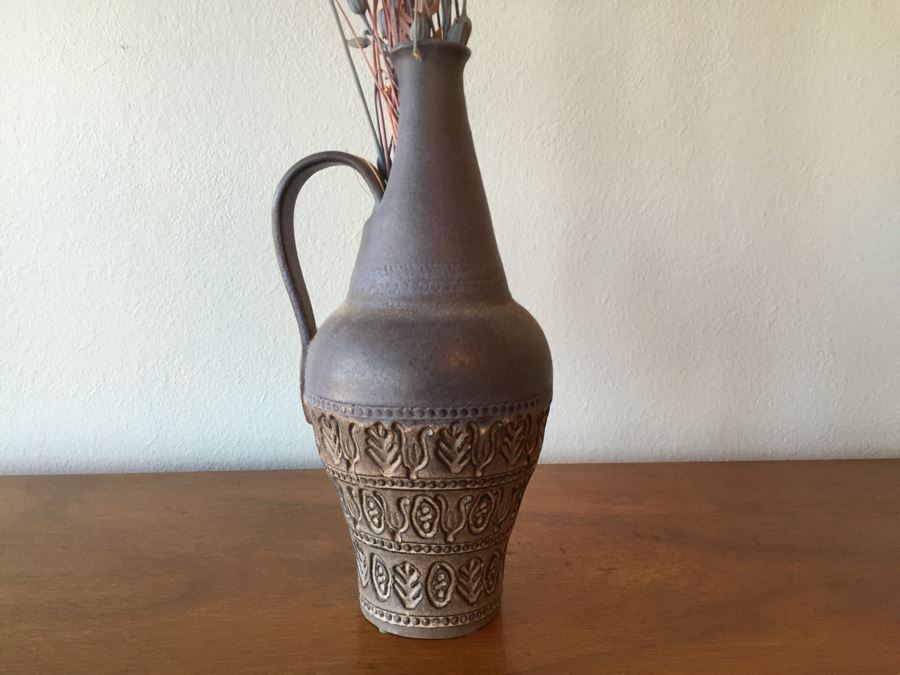 Signed Mid-Century Pottery Pitcher And Italian Pottery Vessel Pitcher [Photo 7]