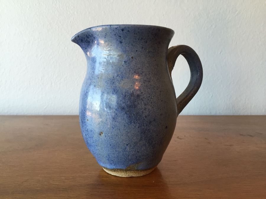 Signed Mid-Century Pottery Pitcher And Italian Pottery Vessel Pitcher [Photo 3]