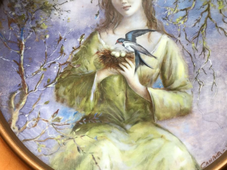 Set Of (3) Limoges France Painted Limited Edition 9' Plates Henri D'Arceau L & Fils By Guy Cambier [Photo 7]