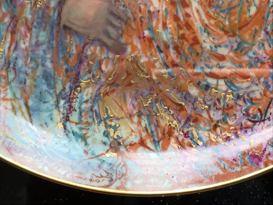 Set Of (3) Edna Hibel Limited Edition 'The David Series' Plates: Bathsheba, Wedding Of David & Bathsheba And David Bathsheba & Solomon (2) Shadowbox Framed And (1) With Original Hibel Box And Cert [Photo 20]