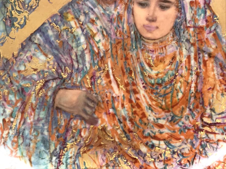 Set Of (3) Edna Hibel Limited Edition 'The David Series' Plates: Bathsheba, Wedding Of David & Bathsheba And David Bathsheba & Solomon (2) Shadowbox Framed And (1) With Original Hibel Box And Cert [Photo 19]