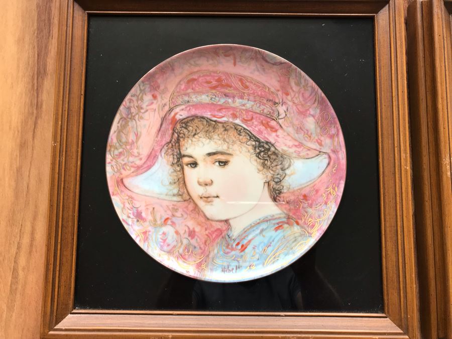 Set Of (4) 1984 Edna Hibel Limited Edition 'A Tribute To All Children' Plates: Giselle, Gerard, Todd And Wendy [Photo 2]
